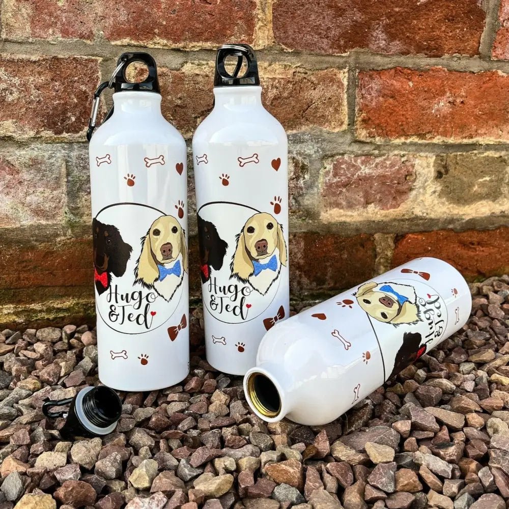 Lightweight Aluminium Dog Water Bottle - 500ml & 750ml - Hugo and Ted