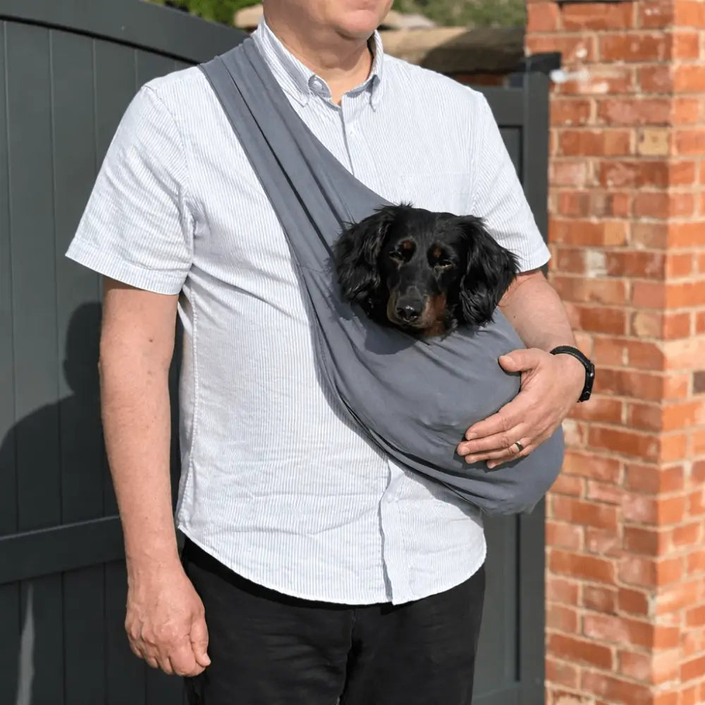 Longer Strap Lite Jersey Dog Sling Carrier - Hugo and Ted