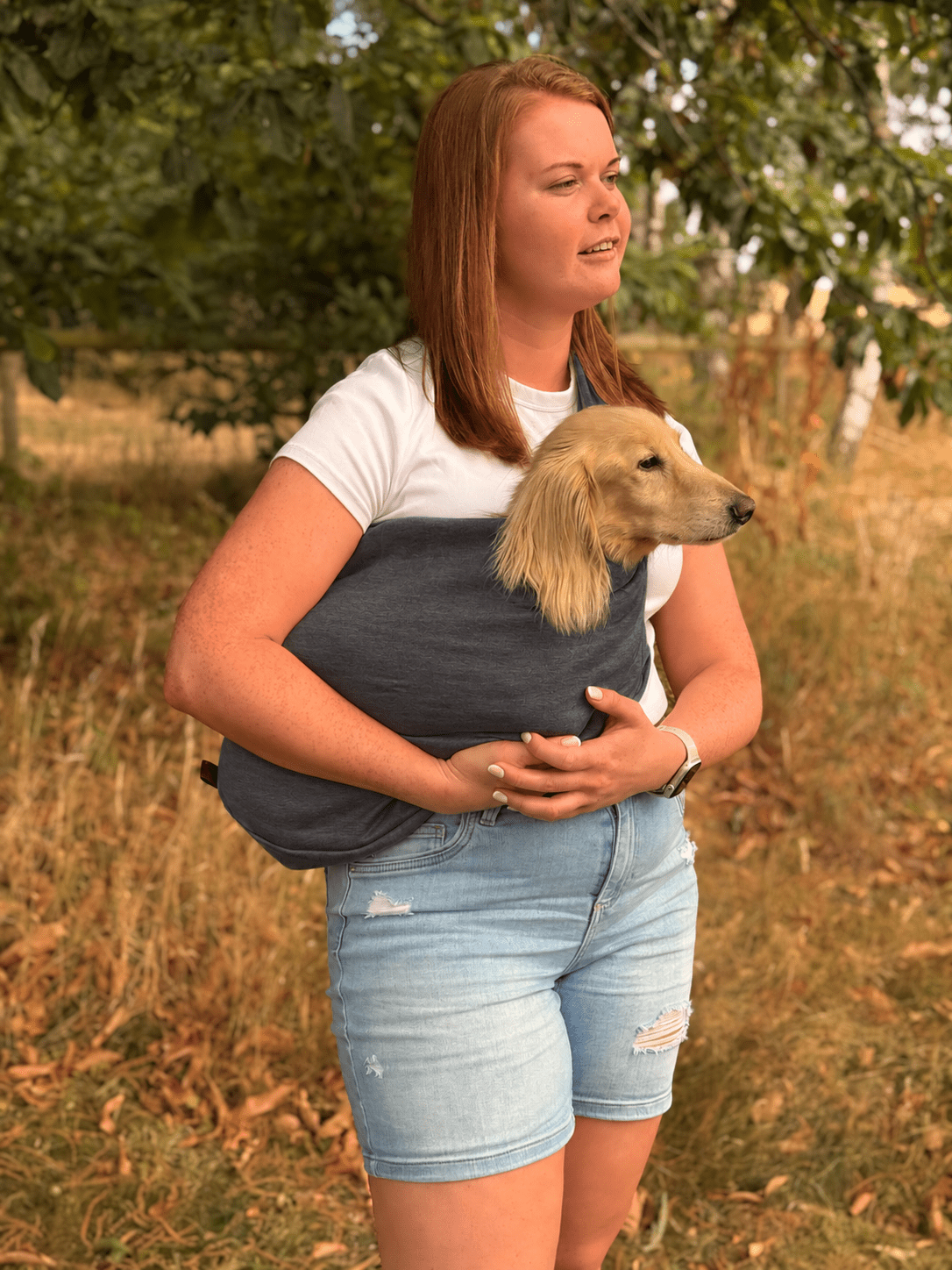 Lite Sweatshirt Dog Sling - Hugo and Ted