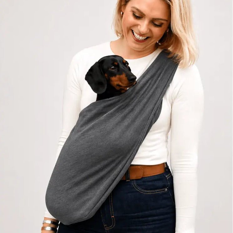 Lite Sweatshirt Dog Sling Carrier - Ready to Ship - Hugo and Ted