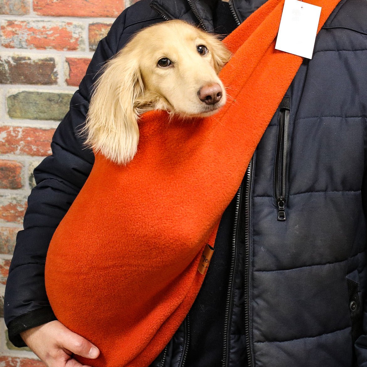 Longer Strap Fleece Dog Slings - Hugo and Ted