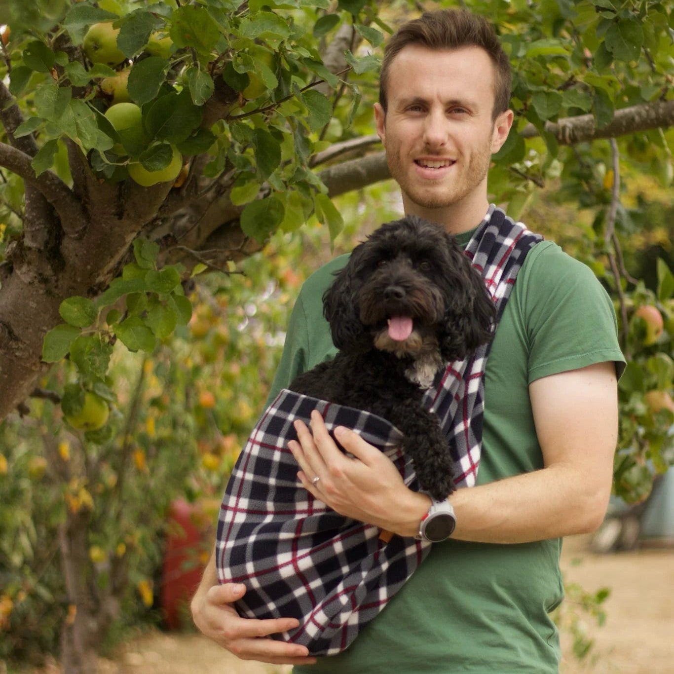 Longer Strap Fleece Dog Slings - Hugo and Ted