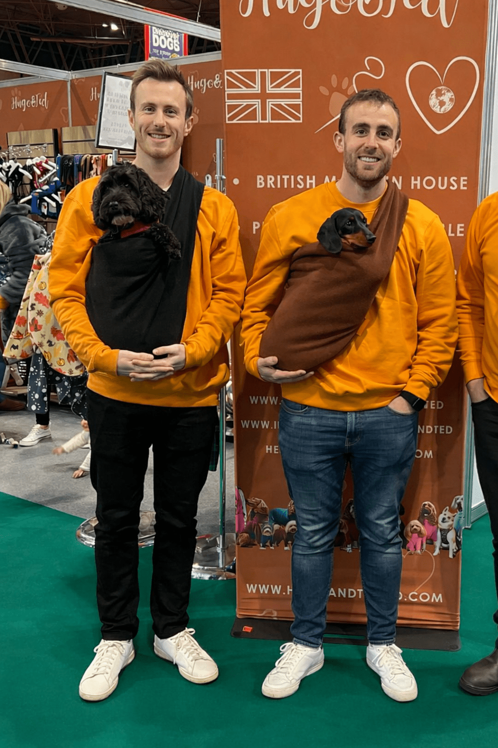 Longer Strap Fleece Dog Slings - Hugo and Ted