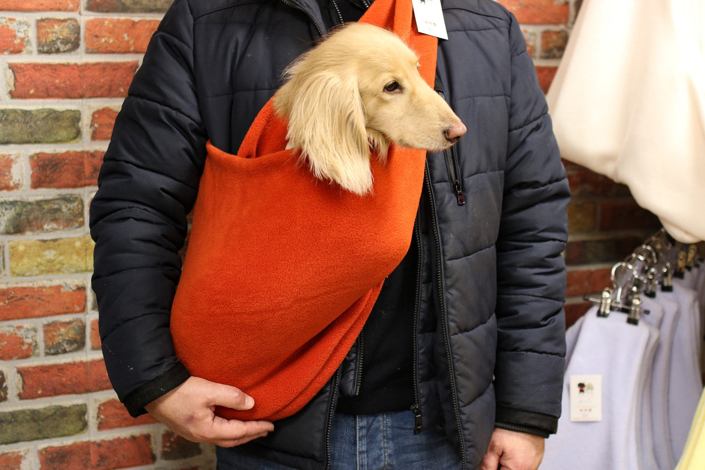Longer Strap Fleece Dog Slings - Hugo and Ted