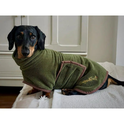Luxury Bamboo Dog Drying Robe - Made to Measure, Personalised - Hugo and Ted