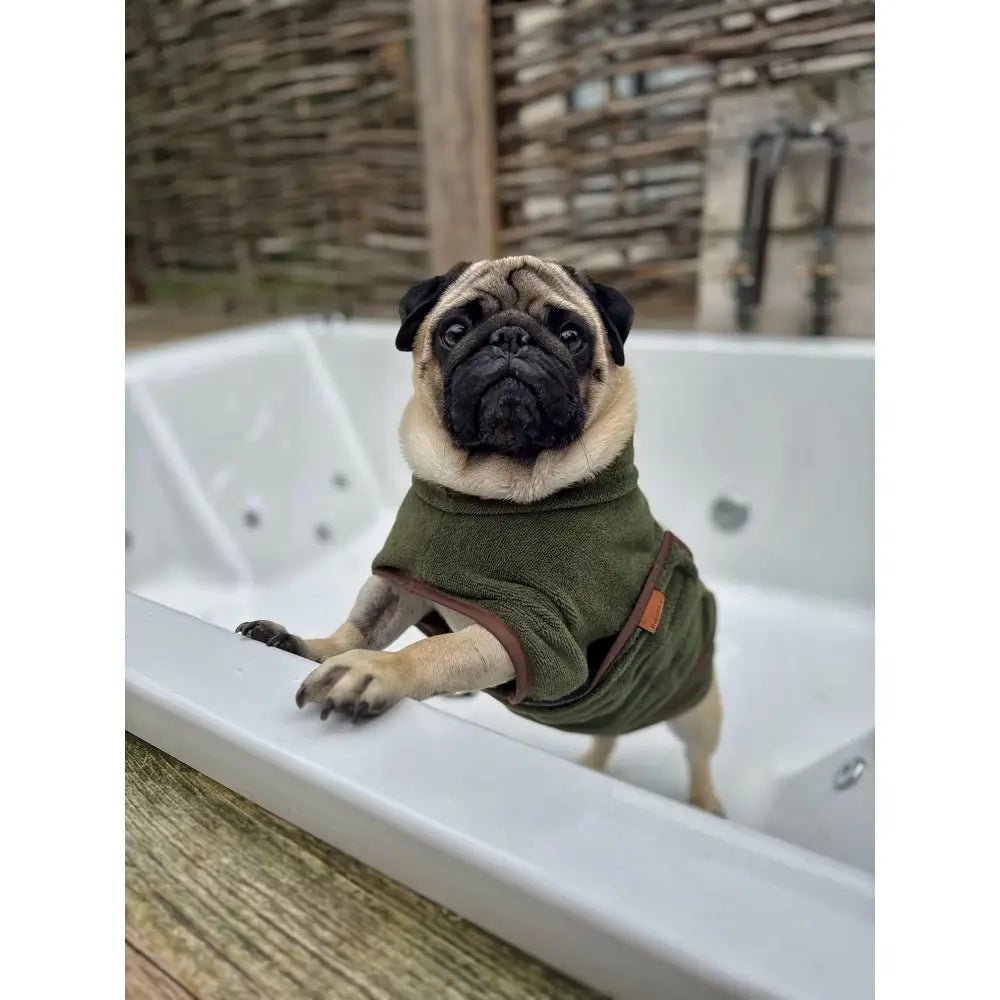 Luxury Bamboo Dog Drying Robe - Made to Measure, Personalised - Hugo and Ted