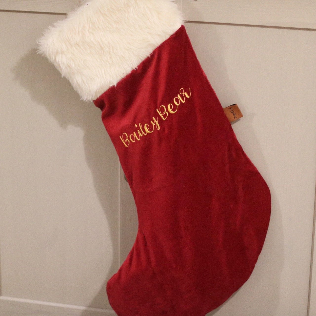 Luxury Christmas Velvet Personalised Stocking - Hugo and Ted
