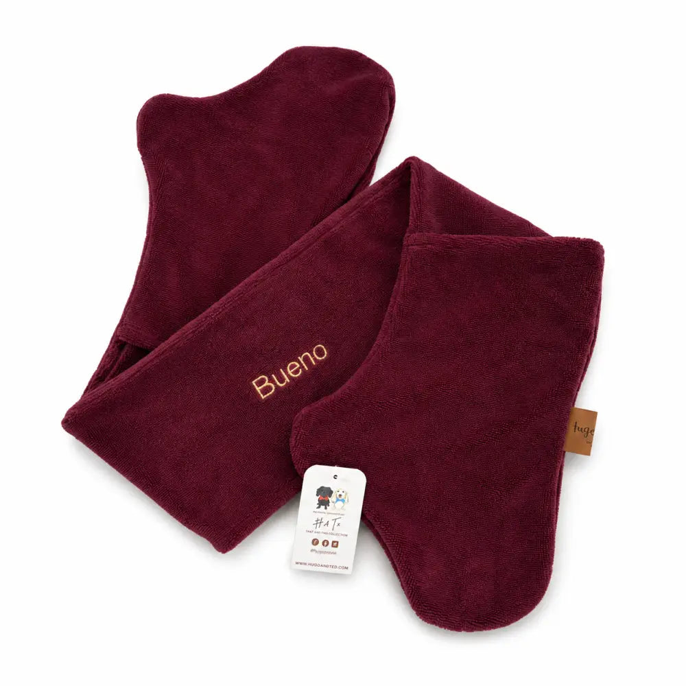 Luxury Personalised Bamboo Dog Drying Mittens
