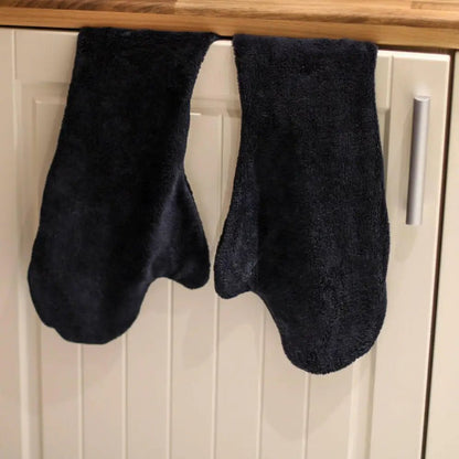Luxury Personalised Bamboo Dog Drying Mittens - One Size - Hugo and Ted