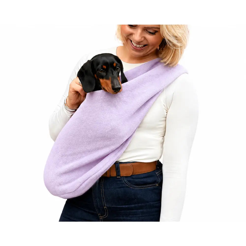 Pastel Collection Fleece Dog Sling Carrier - Multiple Sizes Made to Order - Petite / Lavendar