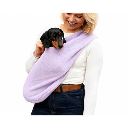 Pastel Collection Fleece Dog Sling Carrier - Multiple Sizes Made to Order - Petite / Lavendar