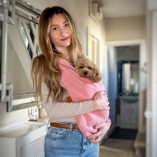 Pastel Collection Fleece Dog Sling Carrier - Multiple Sizes, Made to Order - Hugo and Ted