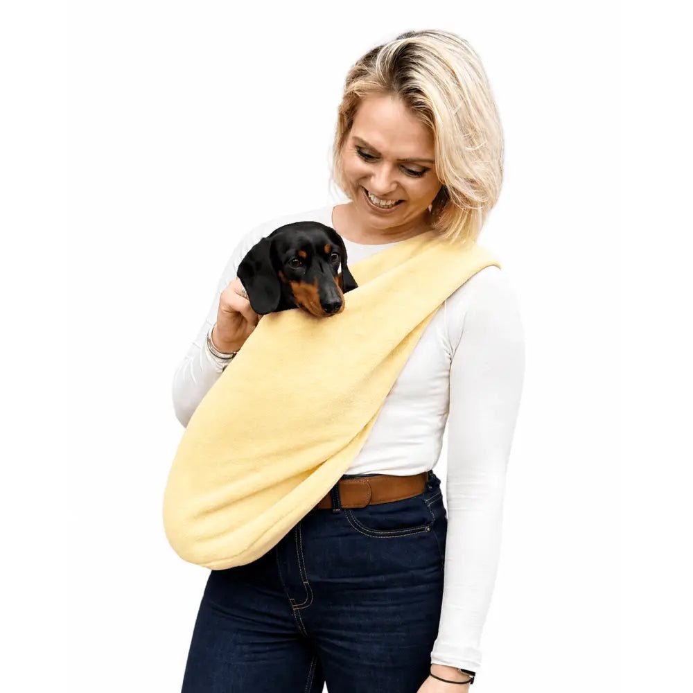 Pastel Collection Fleece Dog Sling Carrier - Ready to Ship - Hugo and Ted