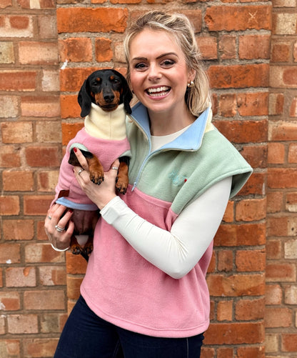 Pastel Collection Harlequin Fleece Dog Snuggle Jumper - Made to Measure - Hugo and Ted