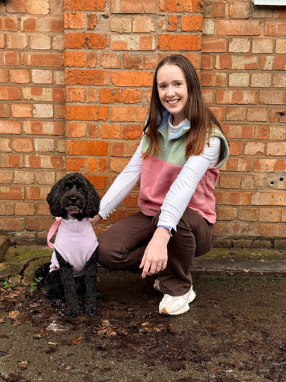 Pastel Collection Hooman Harlequin 1/4 Zip Body Warmers - Hugo and Ted