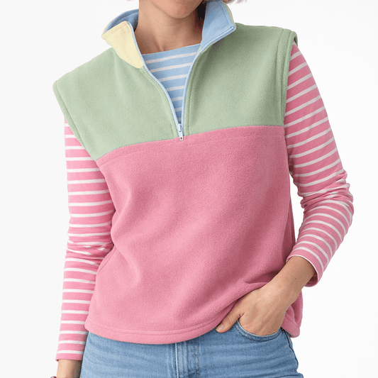 Pastel Collection Hooman Harlequin 1/4 Zip Body Warmers - Hugo and Ted