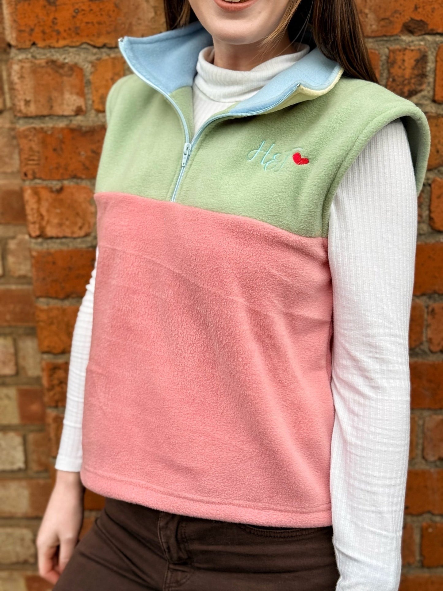 Pastel Collection Hooman Harlequin 1/4 Zip Body Warmers - Hugo and Ted