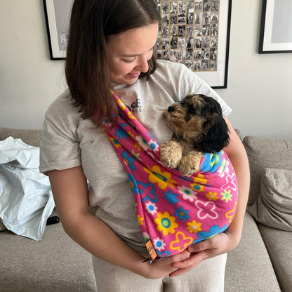 Patterned Fleece Dog Slings - Hugo and Ted