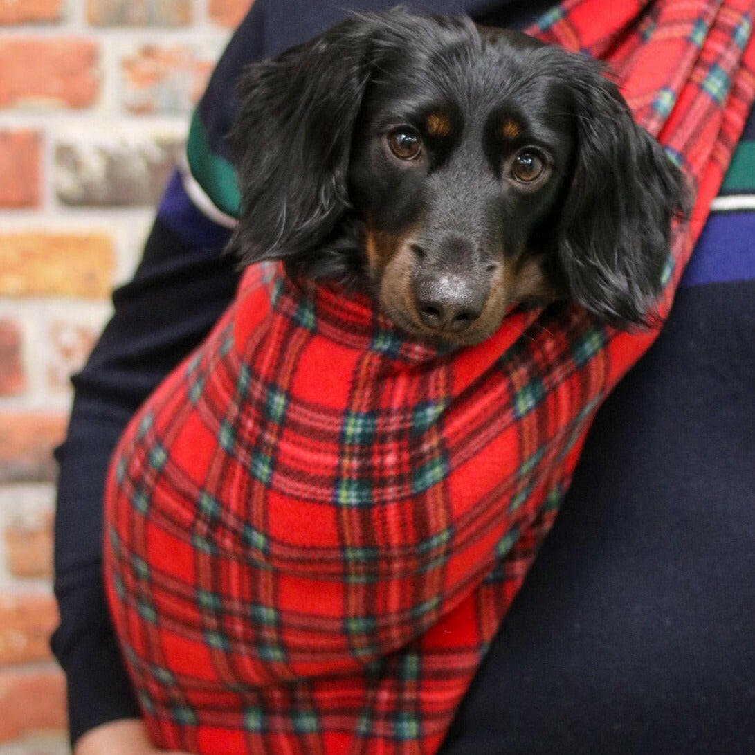 Patterned Fleece Dog Slings - Hugo and Ted
