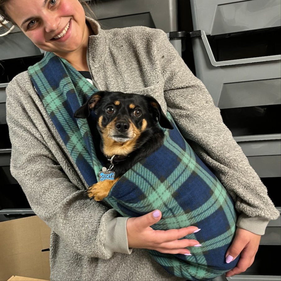Patterned Fleece Dog Slings - Hugo and Ted