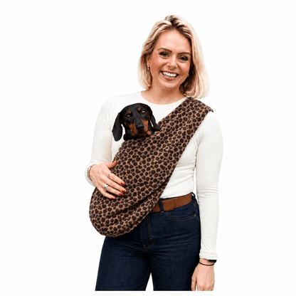 Patterned Polar Fleece Dog Sling - Standard, Petite and Long Strap Sizes - Hugo and Ted