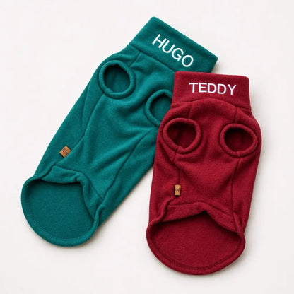 Personalised Fleece Dog Jumper - Made to Measure - Hugo and Ted