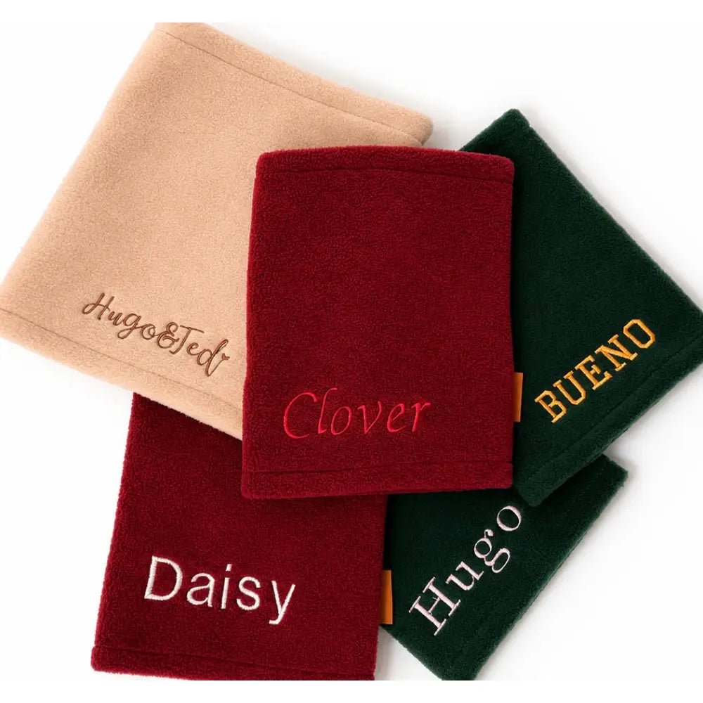 Personalised Fleece Dog Snood - 4 Sizes, Made to Order | Hugo and Ted - Hugo and Ted