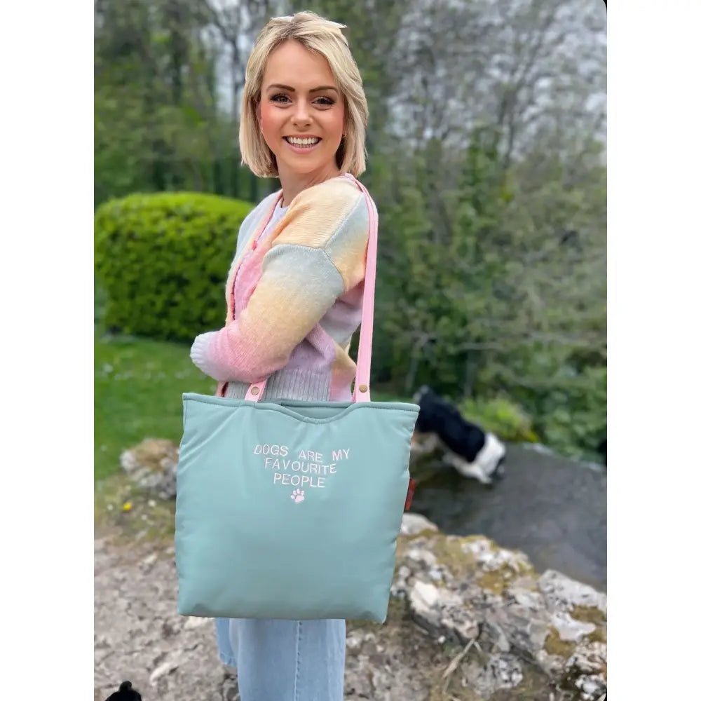Personalised Waterproof Dog Walking Tote Bag - No Zip - Hugo and Ted
