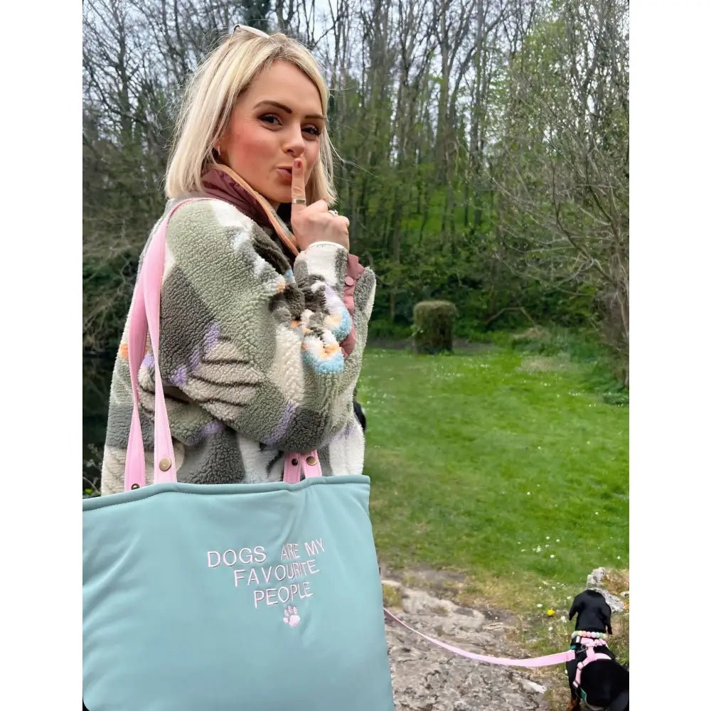Personalised Waterproof Dog Walking Tote Bag - No Zip - Hugo and Ted
