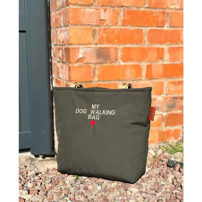 Personalised Waterproof Dog Walking Tote Bag - No Zip - Hugo and Ted