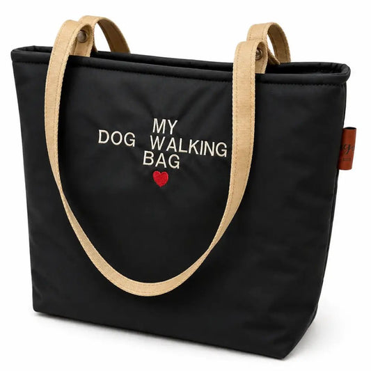 Personalised Waterproof Dog Walking Tote Bag - No Zip - Hugo and Ted