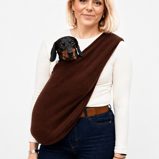 Plain Polar Fleece Dog Sling - Standard, Petite and Long Strap Sizes - Hugo and Ted