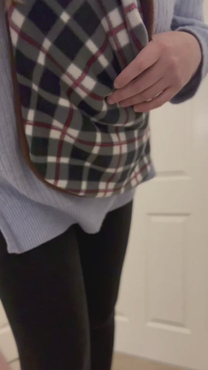 Two Tone Fleece Dog Sling Carrier –  Comfortable , Ideal for Small, Elderly, or Disabled Dogs