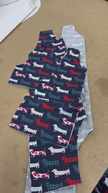 Hugo and Ted Print Mini Dungarees