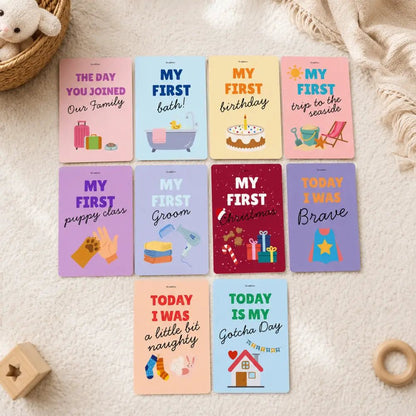 Printed Puppy Milestone Cards - Set of 10 - Hugo and Ted
