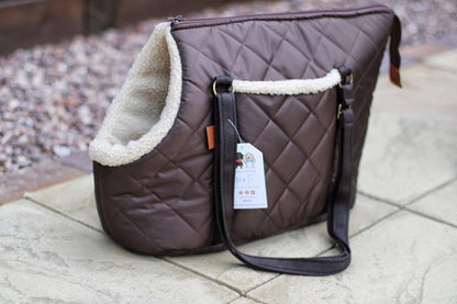 Quilted Dog Carry Bags – Padded, Waterproof & Comfortable for Small Dogs on the Go - Hugo and Ted
