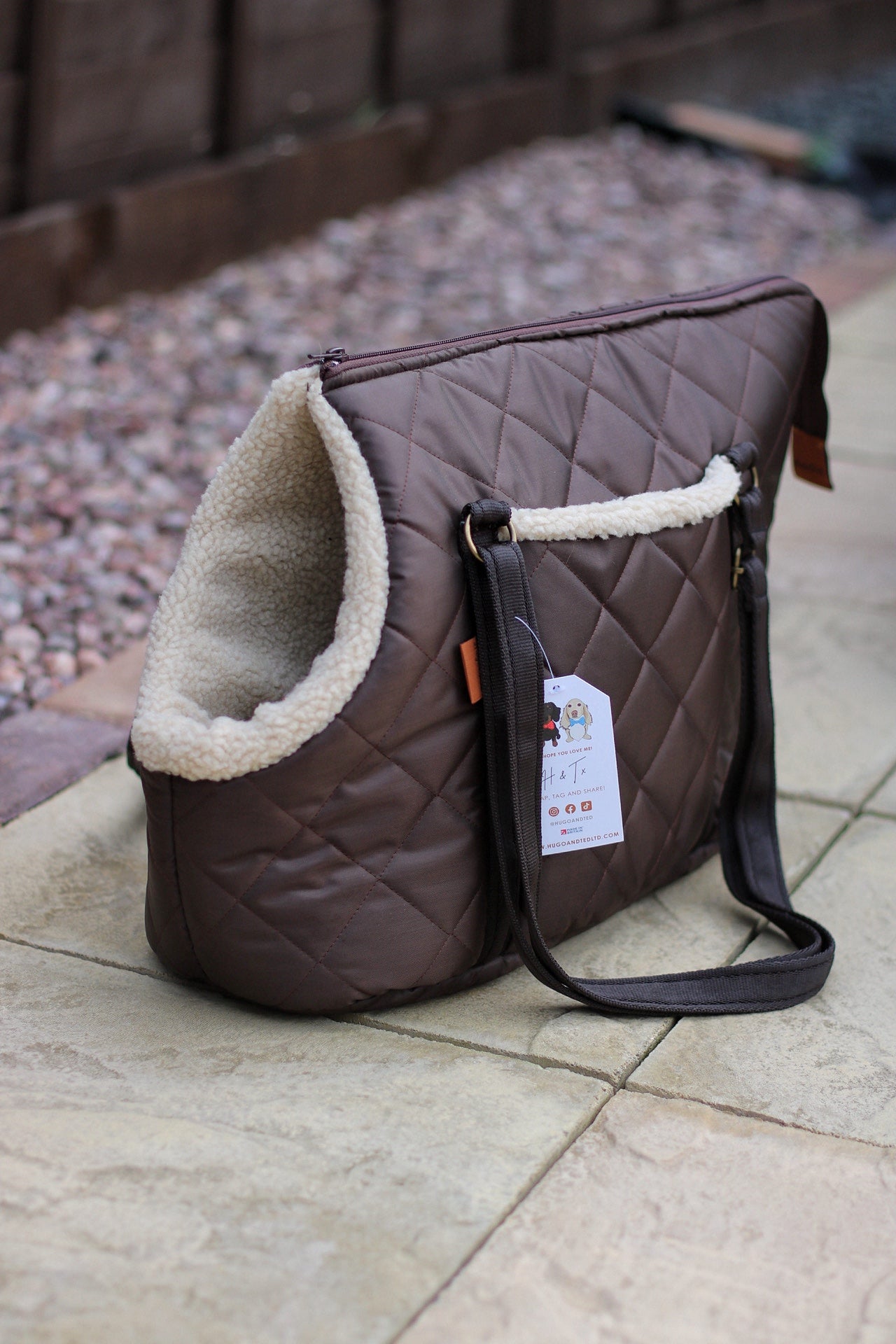 Quilted Dog Carry Bags – Padded, Waterproof & Comfortable for Small Dogs on the Go - Hugo and Ted