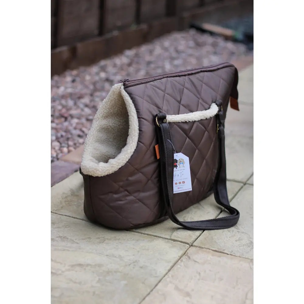 Quilted Dog Carry Bags – Padded, Waterproof & Comfortable for Small Dogs on the Go - Hugo and Ted
