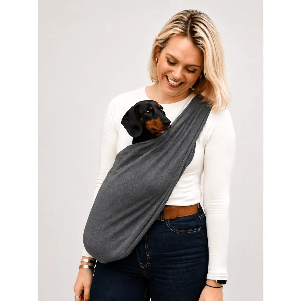 Standard Size Lite Jersey Dog Sling Carrier - Ready to Ship - Hugo and Ted