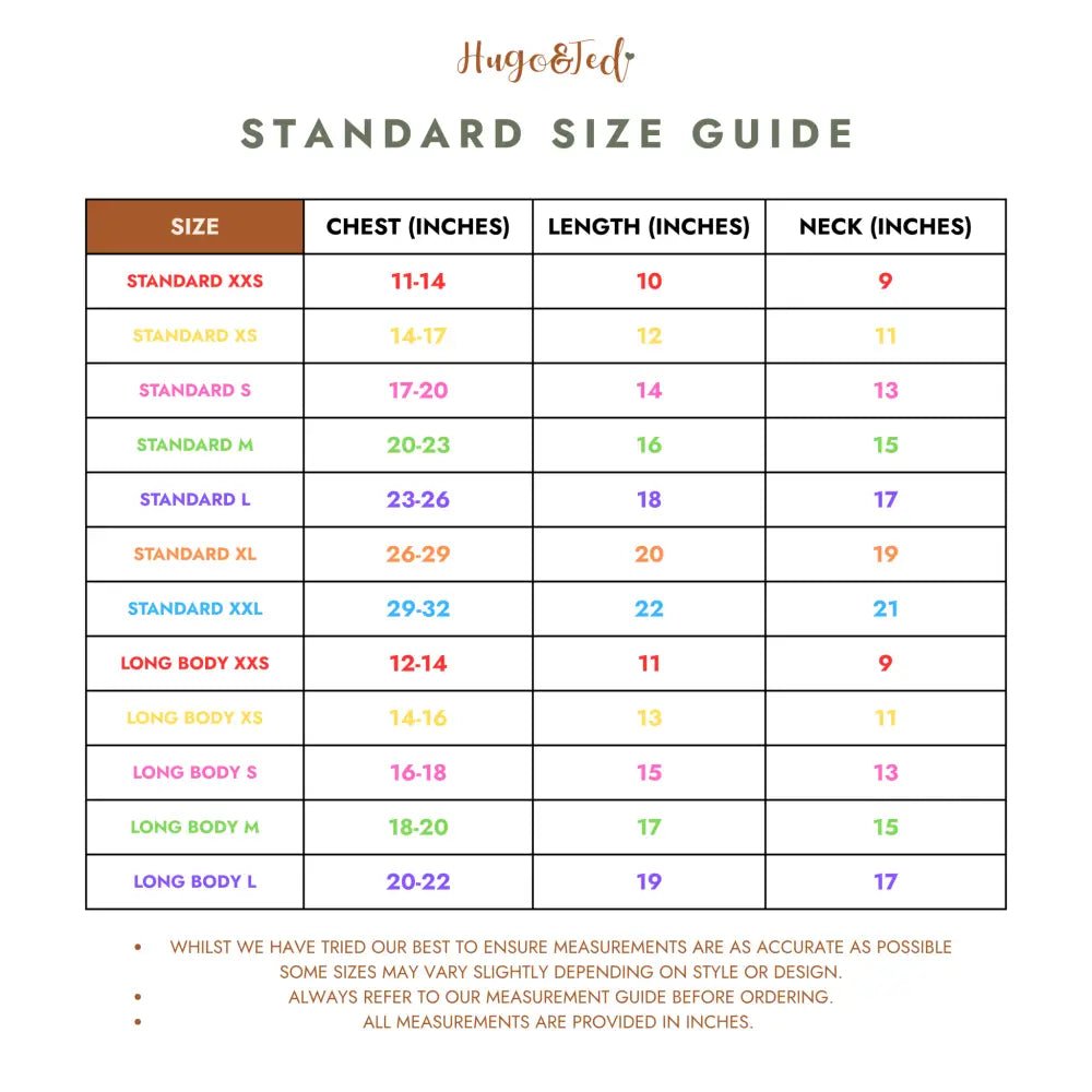 Standard Size Fleece Dog Jumpsuit - Ready to Ship - Hugo and Ted