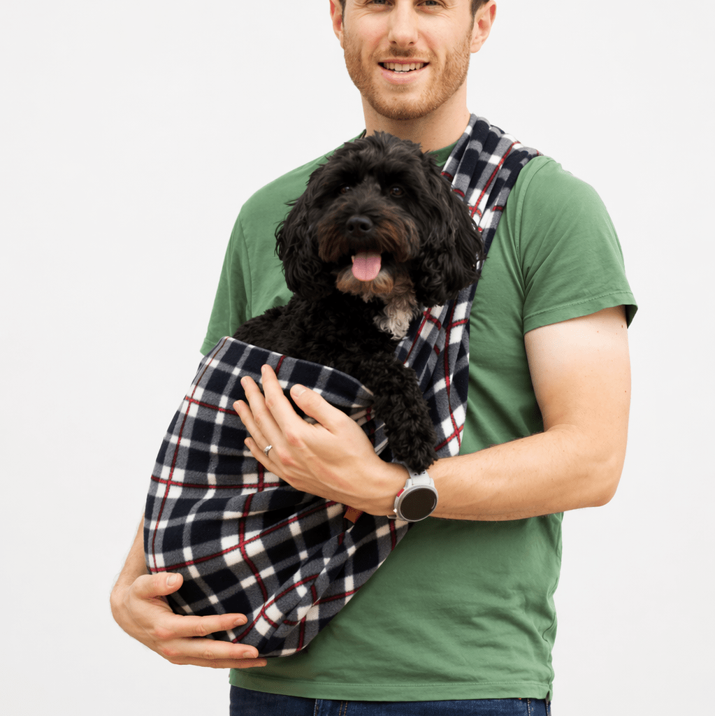 Standard Size Fleece Dog Sling Carriers - Ready to Ship - Hugo and Ted