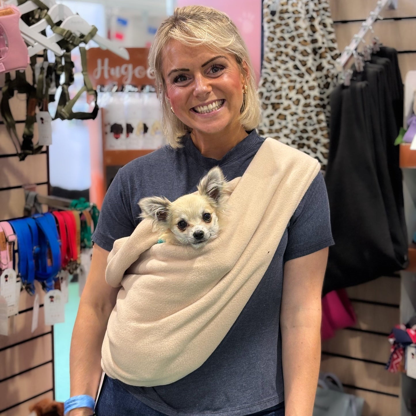 Standard Size Fleece Dog Slings - Hugo and Ted