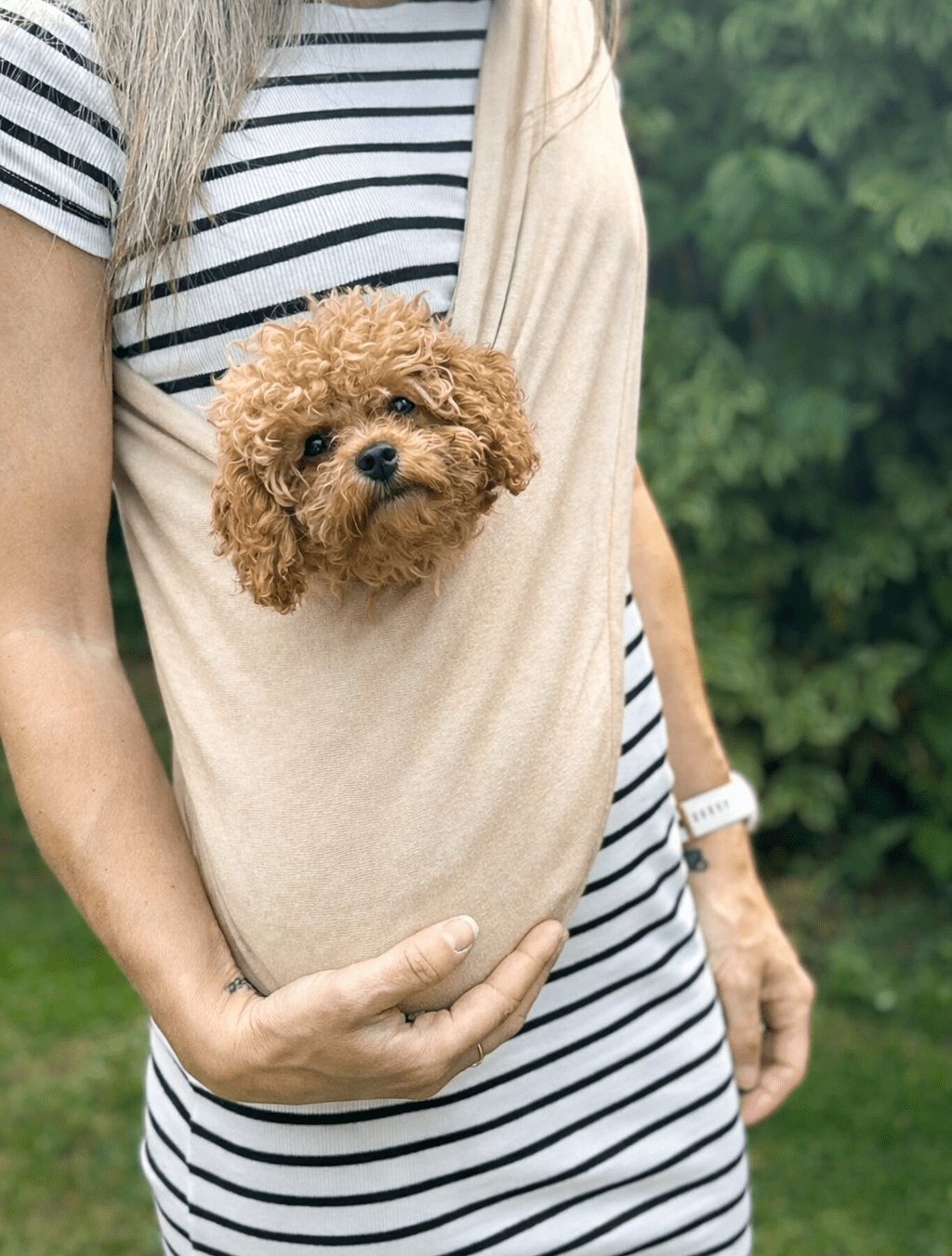 Standard Size Lite Jersey Dog Sling Carrier - Hugo and Ted