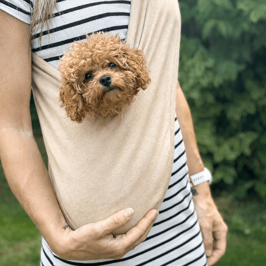 Standard Size Lite Jersey Dog Sling Carrier - Hugo and Ted