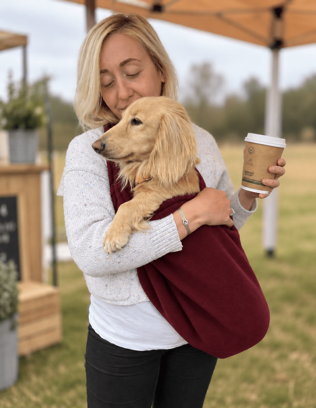 Standard Size Polar Fleece Dog Sling - Core Collection - Hugo and Ted