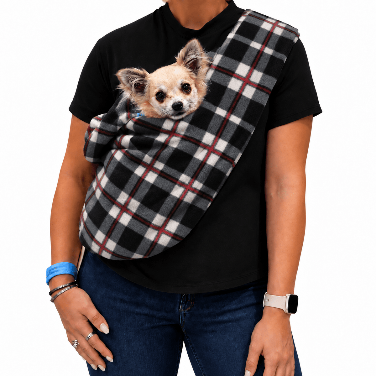 Standard Size Polar Fleece Dog Sling - Core Collection - Hugo and Ted