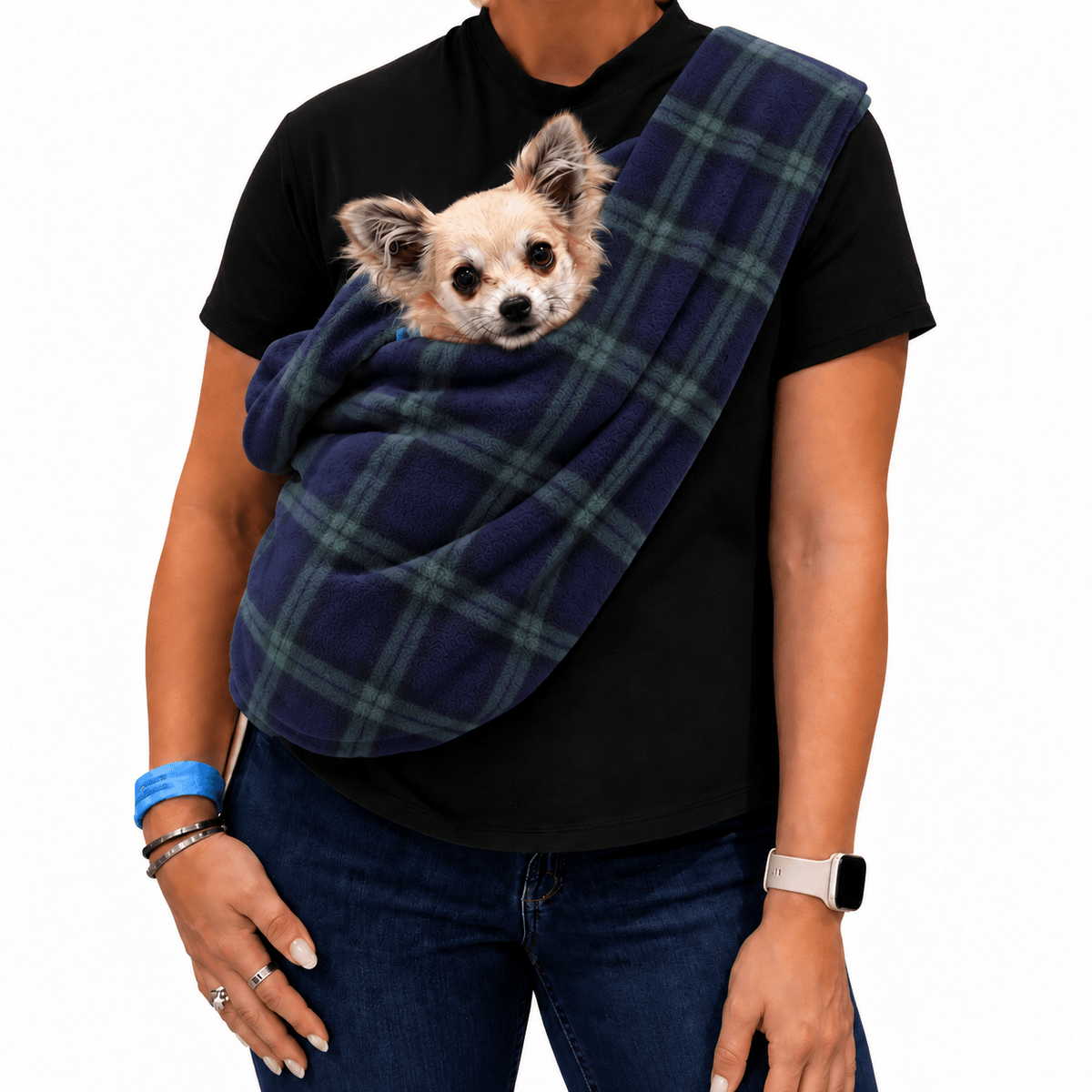Standard Size Polar Fleece Dog Sling - Core Collection - Hugo and Ted