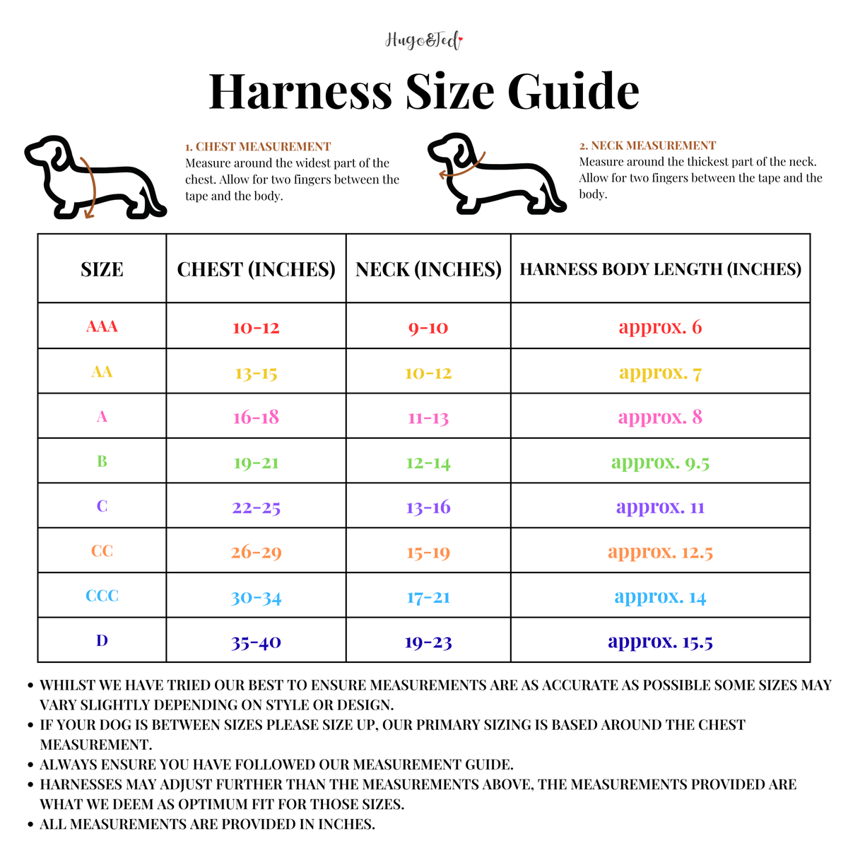 Standard Size Rainfleece Waterproof Step-In Dog Harness - Standard Sizes - Hugo and Ted