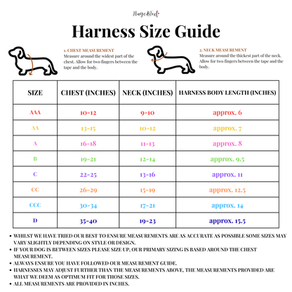 Standard Size Rainfleece Waterproof Step-In Dog Harness - Standard Sizes - Hugo and Ted