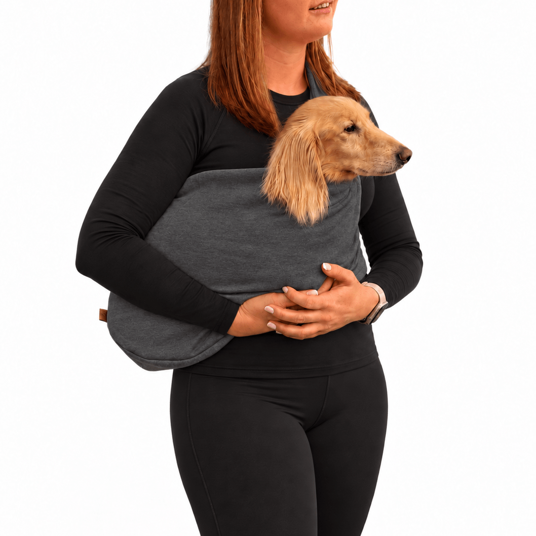 Standard Size Sweatshirt Dog Sling Carrier - Core Collection - Hugo and Ted